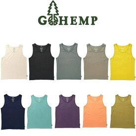 【MEN'S】GOHEMP ゴーヘンプ FINEDAY TANK TOP 定番ファインデイタンクトップ やや抑えめにしたネック周りと腕周りの開きで一枚で着てもかっこいいシルエットどなたでも着やすいベーシックなタンクトップ 2024入荷！ 2024 SPRING & SUMMER 夏のランニングシャツ
