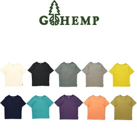 【送料無料】【MEN'S】GOHEMP ゴーヘンプ BASIC SHORT SLEEVE TEE 定番ベーシックショートスリーブTEE 半袖Tシャツどなたでも着やすいベーシックなシルエットの半袖Tシャツ H55％OC45%こだわりの混率インナーとしても良し一枚で着ても良しなシンプルな一枚2024 NEW COLORS!