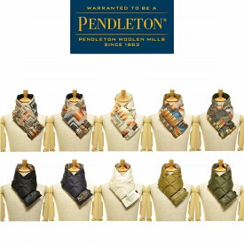 【送料無料】PENDLETON × TAION REVERSIBLE DOWN MUFFLER ペンドルトンリバーシブルマフラー ダウンの入った両面使える暖かいアイテム リアルフェザーダウンマフラー タイオンコラボアイテム　ネイティブ柄ハーディングがプリントされたリバーシブルのダウンマフラー防寒