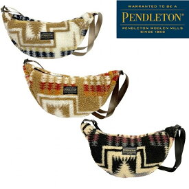 【送料無料】【MEN'S & WOMEN'S】PENDLETON ペンドルトン BOA MOON BAG（ボアムーンバック） ORIGINAL PRINT BOA FABRIC ハーディング柄ボアの三日月型のショルダーバック 暖かい 冬用 防寒 ふわふわ暖かいボアの鞄 2024 FALL AND WINTER NEW ARRIVALS! 秋冬の新作
