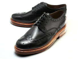 グレンソン アーチー ウィングチップ ブラック カーフレザー メンズ シューズ 靴 GRENSON ARCHIE 110004 BLACK CALF LEATHER