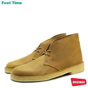 N[NX fU[gu[c CLARKS DESERT BOOT }X^[h U[ MUSTARD LEATHER 26108405 Y V[Y