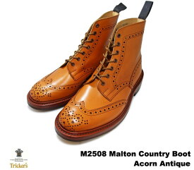 トリッカーズ カントリーブーツ モルトン エイコン アンティーク ウィングチップ メンズ ブーツ ダイナイトソール Tricker's M2508 Malton Country Boot Acorn Antique トリッカーズ