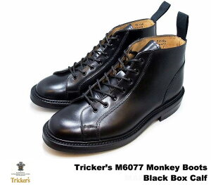 gbJ[Y L[u[c ubN{bNXJ[t Y u[c _CiCg\[ Tricker's M6077 Monkey Boots Black Box Calf