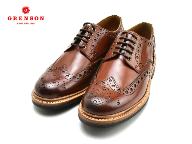 ビジネスシューズ 革靴 グレンソン ウイングチップの人気商品・通販 