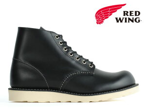 yz bhEBO RED WING NVbN[NEhgD RW 8165 CLASSIC WORK 6 ROUND-TOE BLACK CHROME ubN N[ Y u[c