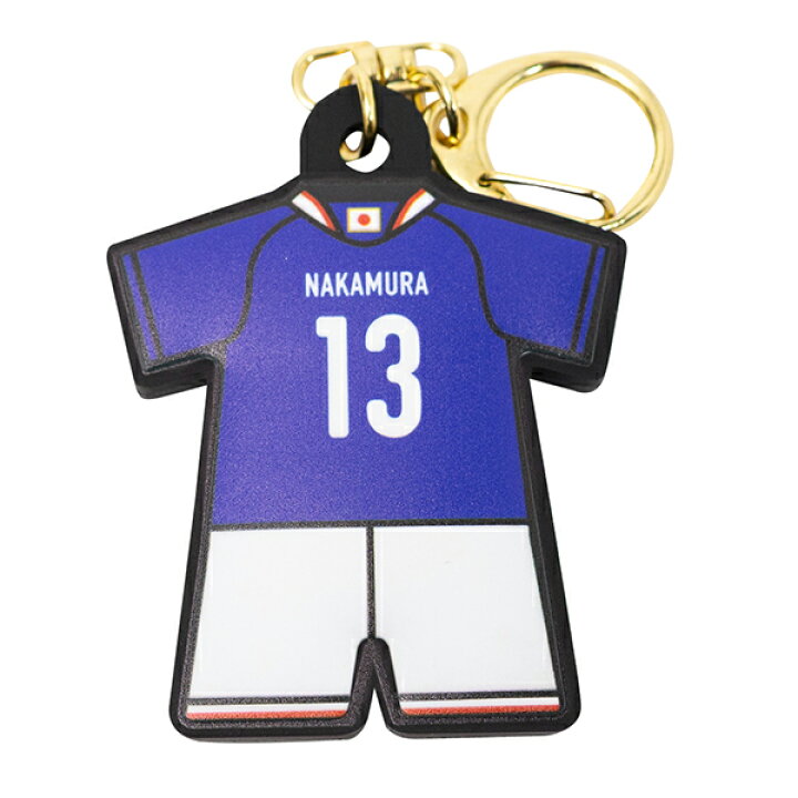 楽天市場】サッカー日本代表 ユニフォーム型ラバーキーホルダー #13 