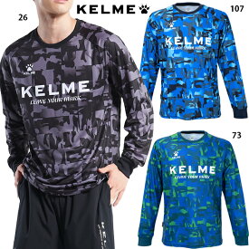 ケルメ モザイクパターンロングプラクティスシャツ 大人用 サッカー フットサル 長袖プラシャツ KELME KC23F170