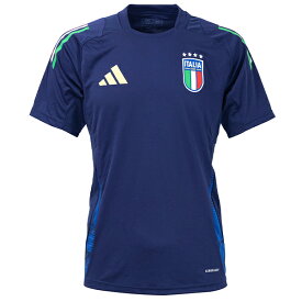 アディダス 2024 イタリア代表 トレーニングジャージー 大人用 サッカー トレーニングシャツ 半袖 adidas GZK89-IQ2174