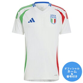 アディダス 2024 イタリア代表 オフィシャルマーク付き アウェイ レプリカユニフォーム 大人用 サッカー レプリカシャツ 半袖 adidas JSW37-IN0656
