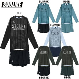 スボルメ クラッシュストライプロングTRトップ24SDG&ショーツ 大人用 サッカー フットサル プラクティスシャツ 上下セット SVOLME 1243-30500/1241-22502