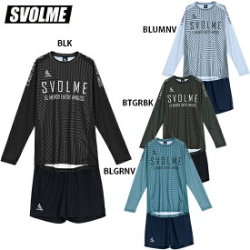 スボルメ クラッシュストライプロングTRトップ24SDG&ショーツ 大人用 サッカー プラクティスシャツ 上下セット SVOLME 1243-30500/1241-22602