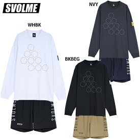 スボルメ DRYロゴロングTシャツSDG&ハーフパンツ 大人用 サッカー プラクティス上下セット SVOLME 1243-34200/1243-33902
