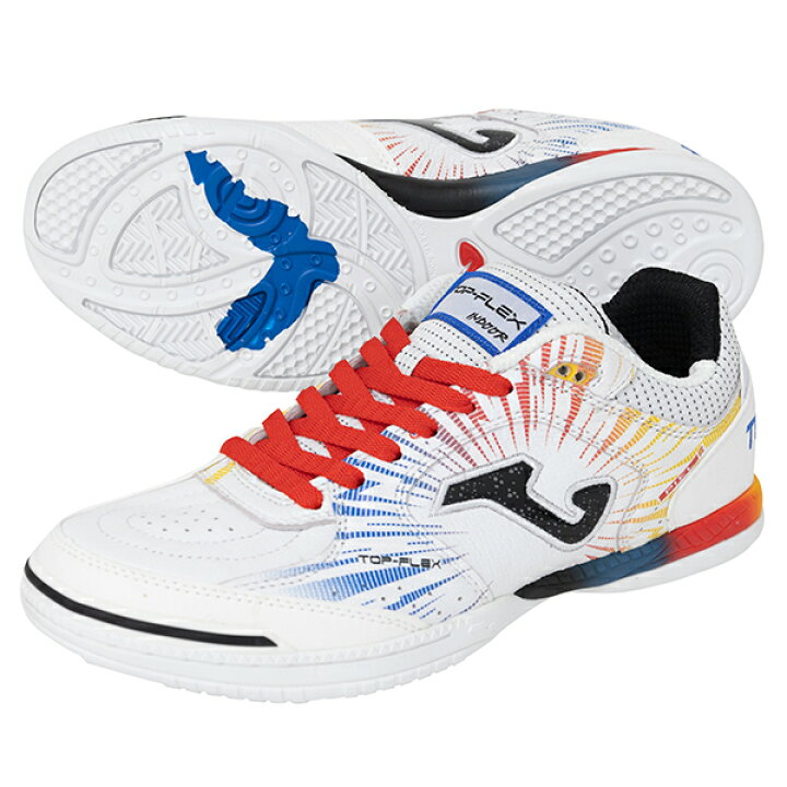 楽天市場】ホマ TOP FLEX 2476 WHITE RED INDOOR 大人用 フットサル 