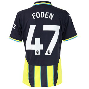 【スピード出荷】プーマ 24-25 MCFC マンチェスターシティ #47 フォーデン アウェイレプリカユニフォーム 大人用 サッカー レプリカシャツ puma 775086-02