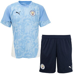 プーマ 25-26 MCFC マンチェスターシティ トレーニングシャツ&ショーツ 大人用 サッカー プラクティス上下セット puma 781992-01/782005-15