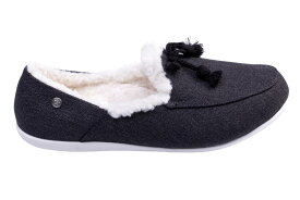 【スペンコ Spenco 女性 リラックス シューズ】インソールの知見から生まれたシューズ ＜送料無料＞ Fireside Slipper レディース スリッポン 暖かボア 日常 職場 フォーマル ブラック グレー 23〜26cm