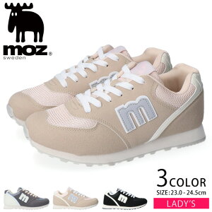 【48H限定5%OFFクーポン】モズ moz スニーカー レディース ローカット 黒 おしゃれ 可愛い 疲れない 履きやすい 歩きやすい 幅広 3E 軽量 MZ-30225 ランニング ウォーキング シューズ 靴【2304】送料
