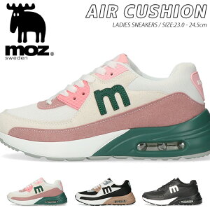 【48H限定5%OFFクーポン】moz モズ スニーカー レディース エアクッション 歩きやすい 履きやすい 疲れない 軽量 かわいい おしゃれ ローカット MZ-803 通勤 通学 シューズ 靴【2501】