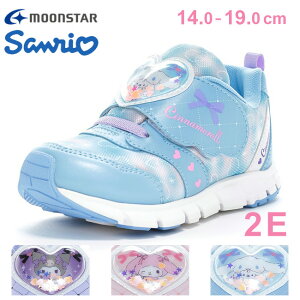 ムーンスター サンリオ スニーカー キッズ 女の子 可愛い 2E 軽量 マジックテープ 履きやすい 歩きやすい 滑らない SA C038 クロミ マイメロディ シナモロール ガールズ 子供 幼児 ベビー シュ