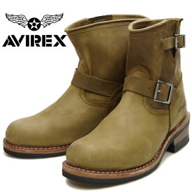 【お買い物マラソンポイントアップ5倍】 アビレックス ブーツ ホーネット AVIREX HORNET AV2225 CRAZY HORSE メンズ レディース ショートエンジニアブーツ バイカーブーツ ミリタリーブーツ 革靴 バイク靴 2018秋冬新作 送料無料 【コンビニ受取対応】