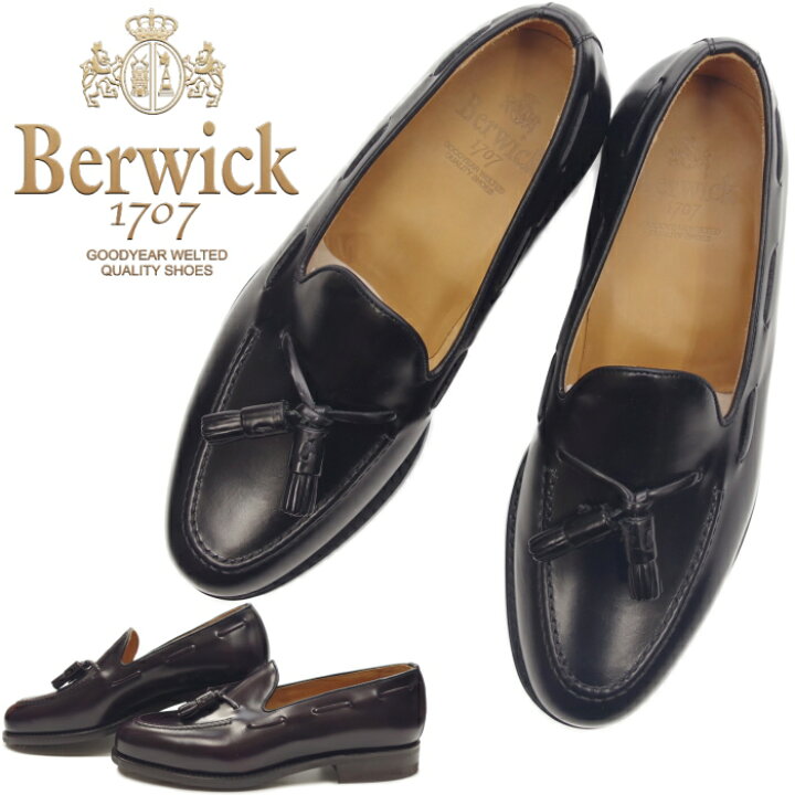 楽天市場】○○ Berwick 靴 バーウィック タッセルローファー 8491 