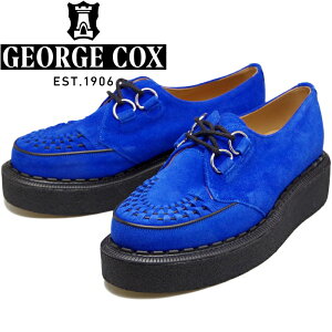 【お買い物マラソンポイント最大10倍】 ジョージコックス ギブソン GEORGE COX GIBSON SKIPTON スキップトン ラバーソール 3588 ロイヤルブルースエード Dリング NO.6ソール クリーパーソール メンズ