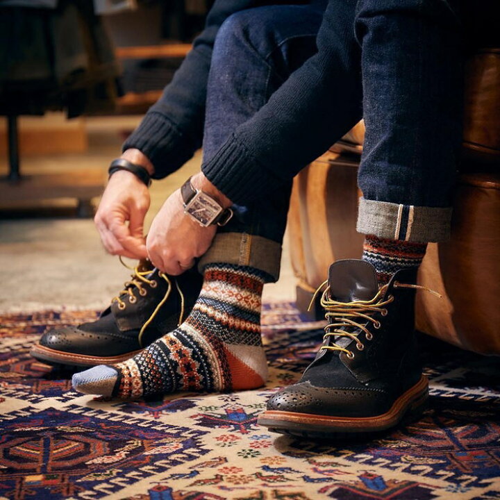 楽天市場】○○ 【SALE：30％OFF】 CHUP 靴下 チュプ ソックス NORTH ISLAND ノースアイランド メンズ 日本製 ハイソックス  クルーソックス byグレン・クライド 男性用 見せ靴下 おしゃれ ギフト プレゼント 民族 2024春夏新作 【ネコポス対応】 12時までは当日配送  ...