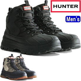 【楽天スーパーSALEポイントアップ5倍】 HUNTER 正規品 ハンター レインブーツ ショート MFS1000PTP MENS EXPLORER DUCK BOOT メンズ レースアップブーツ アウトドア キャンプ 防水 防寒 全天候型 カジュアル フェス スポーツ レジャー 旅行 野外 送料無料 2023秋冬新作