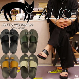 【SALE：20％OFF】 JUTTA NEUMANN ALICE ユッタニューマン アリス ダブルストラップサンダル レザーサンダル トングサンダル サンダル メンズ 靴 レザー カジュアル アウトドア キャンプ 夏 海 LEATHER SANDAL アメリカ製 送料無料 12時までは当日配送