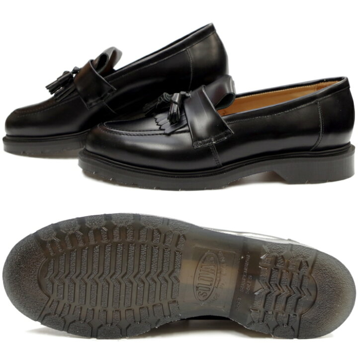 楽天市場】○○ SOLOVAIR ソロヴェアー 822 TASSEL LOAFER ブラック 