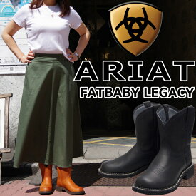 【楽天スーパーSALEポイントアップ5倍】 【SALE：66％OFF】 ARIAT ブーツ アリアット ウエスタンブーツ レディース FATBABY LEGACY ファットベビー レガシー 10038308 10038309 カウボーイブーツ ワークブーツ 本革 ペコスブーツ ウォータープルーフレザー 撥水加工 送料無料