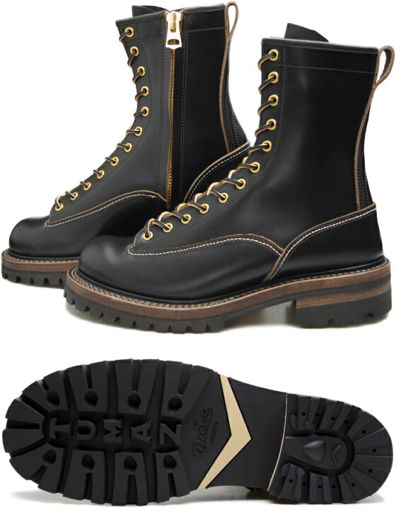 楽天市場】SPPN BOOTS スッピン SP-08L ブラック 8-INCH LACE TO TOE 