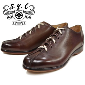 【お買い物マラソンポイントアップ5倍】 S.Y.C エスワイシー SYC シューズ ブーツ メンズ ローカット 1502 DARK BROWN 日本製 レザー 送料無料 【コンビニ受取対応】