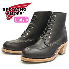 【お買い物マラソンポイントアップ5倍】 RED WING 3405 レッドウィング ブーツ レディース 本革 ［Black "Boundary"］ CLARA クララ レースアップブーツ モックトゥ ブラック バウンダリー ワークブーツ 送料無料 2020春夏新作 【交換片道送料無料】