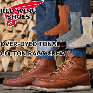 RED WING �C�� ���b�h�E�B���O �\�b�N�X OVER-DYED TONAL COTTON RAGG CREW �������K�i �����P�A�p�i �I�[�o�[�_�C�h�g�[�i�� �R�b�g�����O�N���[ �n�C�\�b�N�X �j���p �M�t�g �v���[���g �A�����J�� �y