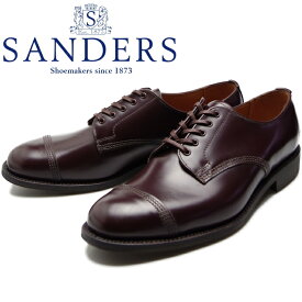 【楽天スーパーSALEポイントアップ5倍】 SANDERS 1128 サンダース ミリタリーダービー バーガンディー MILITARY DERBY SHOE ストレートチップシューズ キャップトゥ ビジネスシューズ メンズ 本革 ローカット オックスフォード レザー イングランド製 送料無料