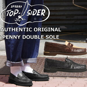 SPERRY TOPSIDER AUTHENTIC ORIGINAL PENNY DOUBLE SOLE �X�y���[ �g�b�v�T�C�_�[ �R�C�����[�t�@�[ �y�j�[���[�t�@�[ �r�W�l�X�V���[�Y �{�v ���U�[ �X���b�|�� ���[�N�h���X �ʋ� �v���[���g �M�t�g ����