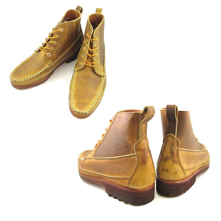 楽天市場】○○ WHEEL ROBE モカシンブーツ 5-EYE MOC TOE BOOT タン 