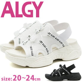 【お買い物マラソン限定クーポン】ALGY アルジー サンダル キッズ ジュニア 靴 ホワイト 白 ブラック 黒 ボリュームソール ティーン ニコプチ 厚底 ダッドサンダル おしゃれ 女の子 小学生 中学生 ストリート カジュアル お出かけ 夏 4306