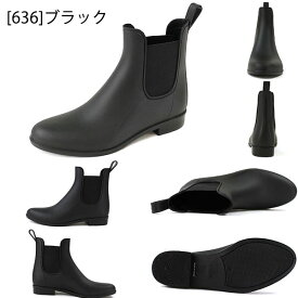 レインブーツ レディース 靴 ショート 黒 ブラック カーキ サイドゴアブーツ 防水 雨 おしゃれ レインシューズ Milady ML636
