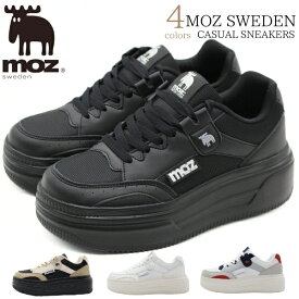 モズ スニーカー レディース 靴 黒 ブラック 白 ホワイト ベージュ 白ソール マルチ エルク 北欧 シンプル コート コートスニーカー 6cm 美脚 厚底 美脚 スタイルアップ シンプル コート カジュアル moz MZ-3025