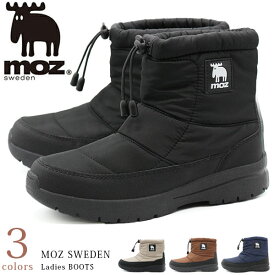 MOZ ブーツ レディース 靴 長靴 スノーブーツ ダウンブーツ ショートブーツ 黒 ブラック 防水 撥水 雨 雪 冬 滑りにくい 歩きやすい あたたかい ボア 厚底 雨の日 秋 冬 履きやすい おしゃれ かわいい シンプル 防寒 モズ MZ-5390