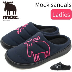 【冬靴最終セール★15%OFF】 スリッポン レディース 靴 ルームシューズ モックシューズ サンダル スリッパ ミュール サボ かかとなし 黒 ブラック あたたかい ふかふか 冬 玄関 庭 ベランダ 滑りにくい 人気 ブランド おしゃれ かわいい ギフト プレゼント MOZ モズ MZ-570