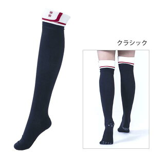 【日本製】 レディース ゴルフソックス エクサニスタゴルフ オーバーニーソックス 着圧 足首ホールド 滑り止め 筋肉痛予防 レディース ハートアーガイル/チェック/| ゴルフ ソックス レディ