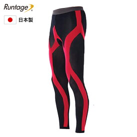 【1点までメール便対象】【日本製】Runtage アスリートランナーPRO V2 スポーツタイツ ランニングタイツ 10分丈 コンプレッション メンズ/レディース S-3L 着圧 着圧タイツ スパッツ 加圧 マラソン ランニング ジョギング(代引不可)[M便 1/1]