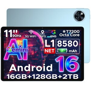 �y������50%�I�t�z���[ Android16 �^�u���b�g Anyreal U11 11�C���` 90Hz ���� 16GB RAM/128GB ROM �I�N�^�R�A �����\�^�u���b�g Widevine L1 Netflix�Ή� 8580mAh ��e�ʃo�b�e���[ 1300����f AI�J���� ��F�� BT5.0