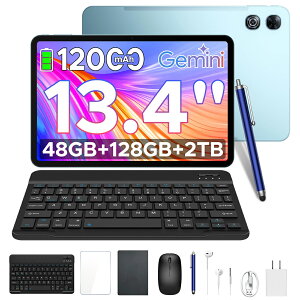 ���ʌ���10000�~OFF�y2026�N�ŐV���f���E6�_�Z�b�g�t�zPOCKAM P13 �^�u���b�g 13.4�C���`���� Android16 GeminiAI���� 48GB RAM+128GB ROM+2TB�g�� 120Hz IPS Widevine L1 ��F�� 12000mAh��e�� WiFi���f�� �L�[�{�[�h�t