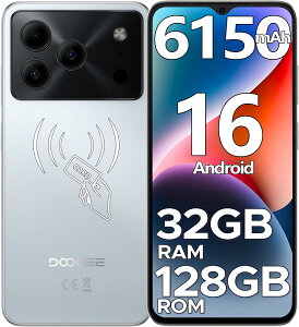 �y���ʌ���4000�~OFF�zDOOGEE NOTE56PRO Android16�X�}�z SIM�t���[ AI�@�\����6.56�C���`90Hz�f�B�X�v���C 32GB RAM+128GB ROM+�ő�2TB�g���Ή� 8�R�ACPU 6150mAh��e�ʃo�b�e���[ 4G LTE�Ή� NFC�@�\ Widevine L1 Netflix108
