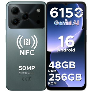 �y���ʌ���7000�~OFF�zDOOGEE NOTE56PLUS Android16 �X�}�z SIM�t���[ 6.56�C���` 90Hz�f�B�X�v���C 5000����f�J���� 48GB+256GB+�ő�2TB�g���Ή� 8�R�ACPU 6150mAh��e�ʃo�b�e���[ NFC/�w��F��/��F��/GPS/OTG�Ή� 
